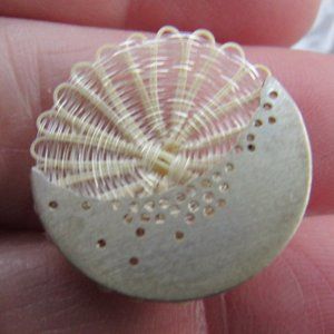 Braided Horse Hair and Silver Stud Earrings Handmade African Jewelry